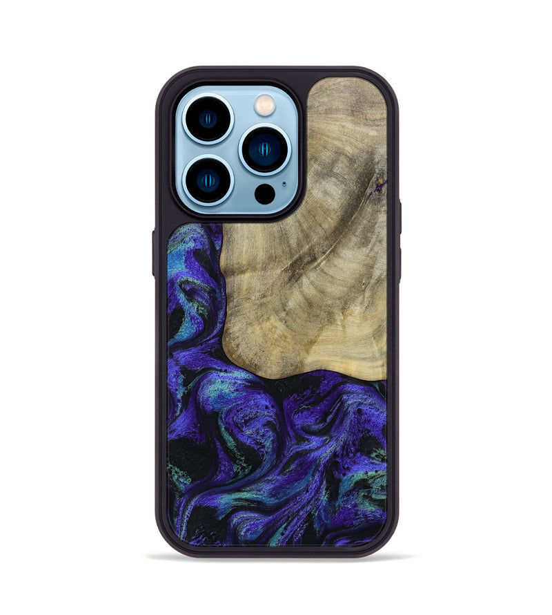 iPhone 14 Pro Wood Phone Case - Holli (Purple, 784415)