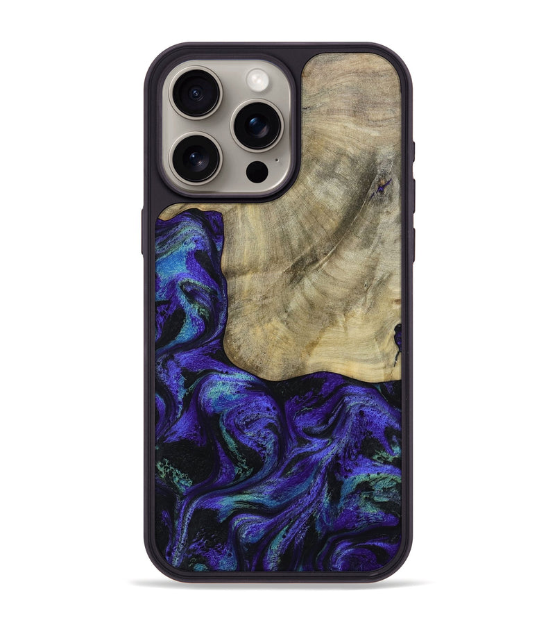 iPhone 15 Pro Max Wood Phone Case - Holli (Purple, 784415)