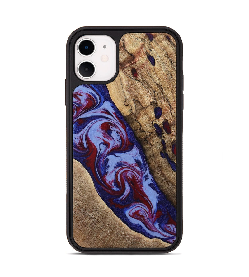 iPhone 11 Wood Phone Case - Jairo (Red, 784421)