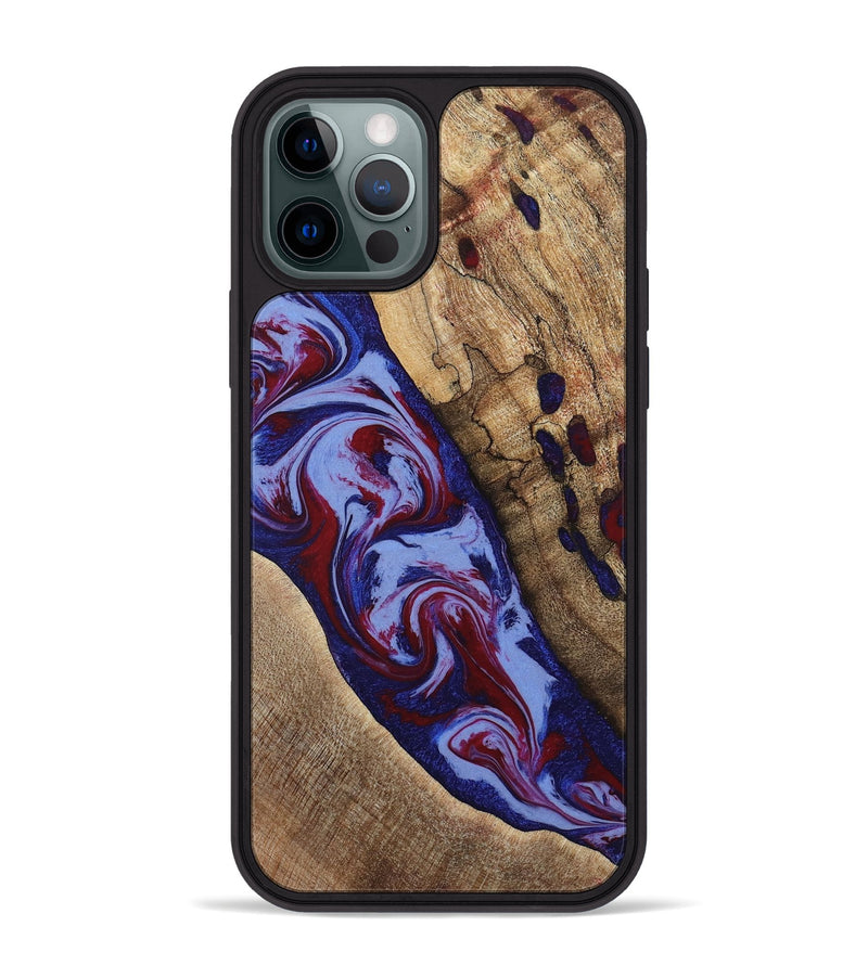 iPhone 12 Pro Max Wood Phone Case - Jairo (Red, 784421)