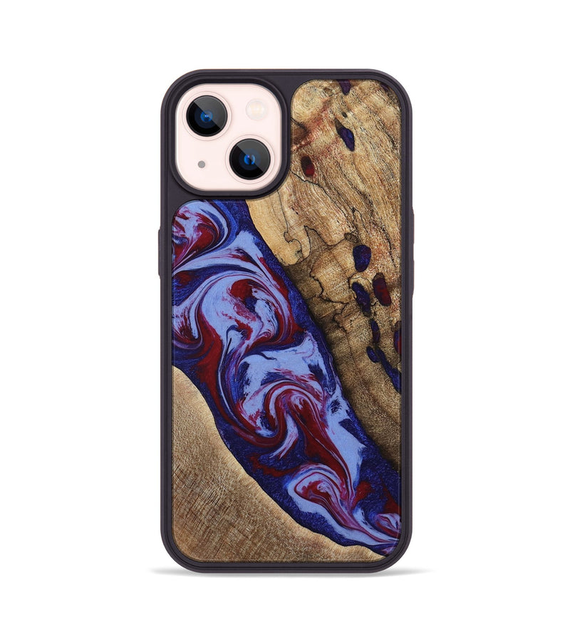 iPhone 14 Wood Phone Case - Jairo (Red, 784421)