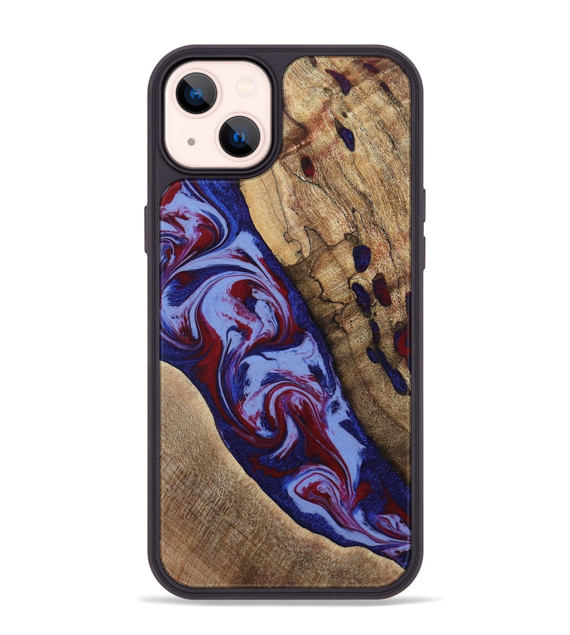 iPhone 14 Plus Wood Phone Case - Jairo (Red, 784421)