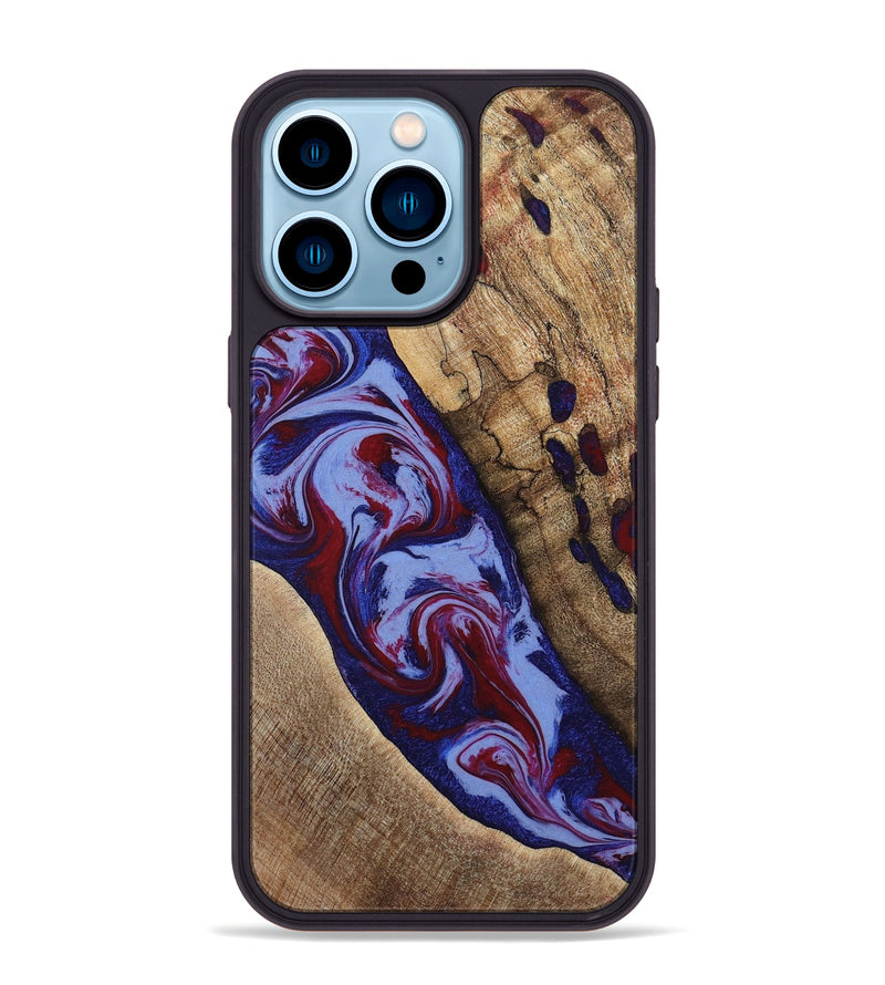 iPhone 14 Pro Max Wood Phone Case - Jairo (Red, 784421)