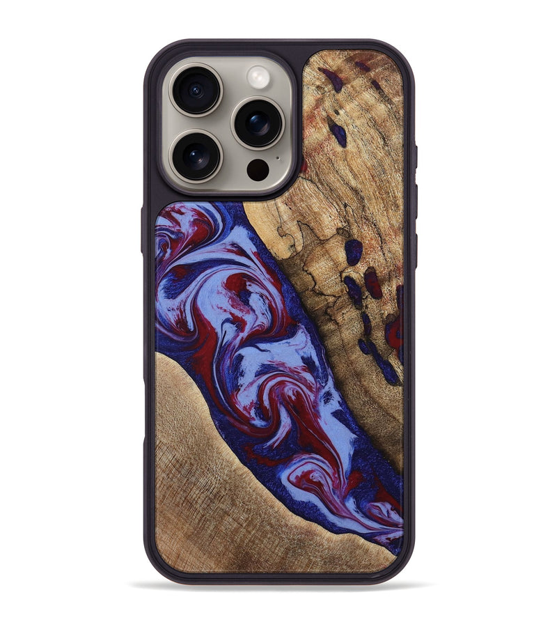 iPhone 16 Pro Max Wood Phone Case - Jairo (Red, 784421)