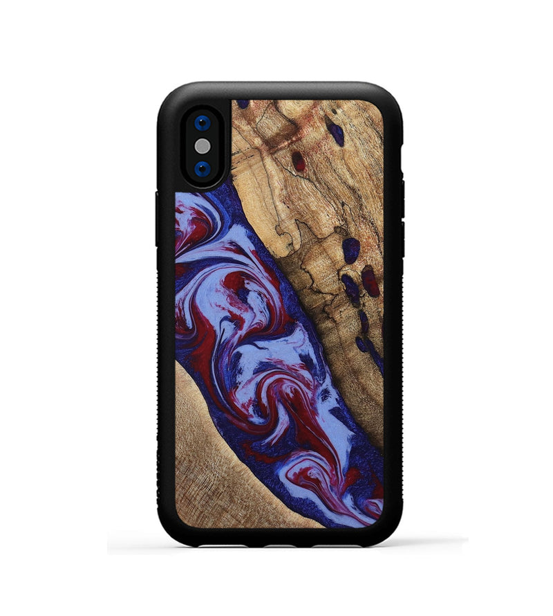 iPhone Xs Wood Phone Case - Jairo (Red, 784421)