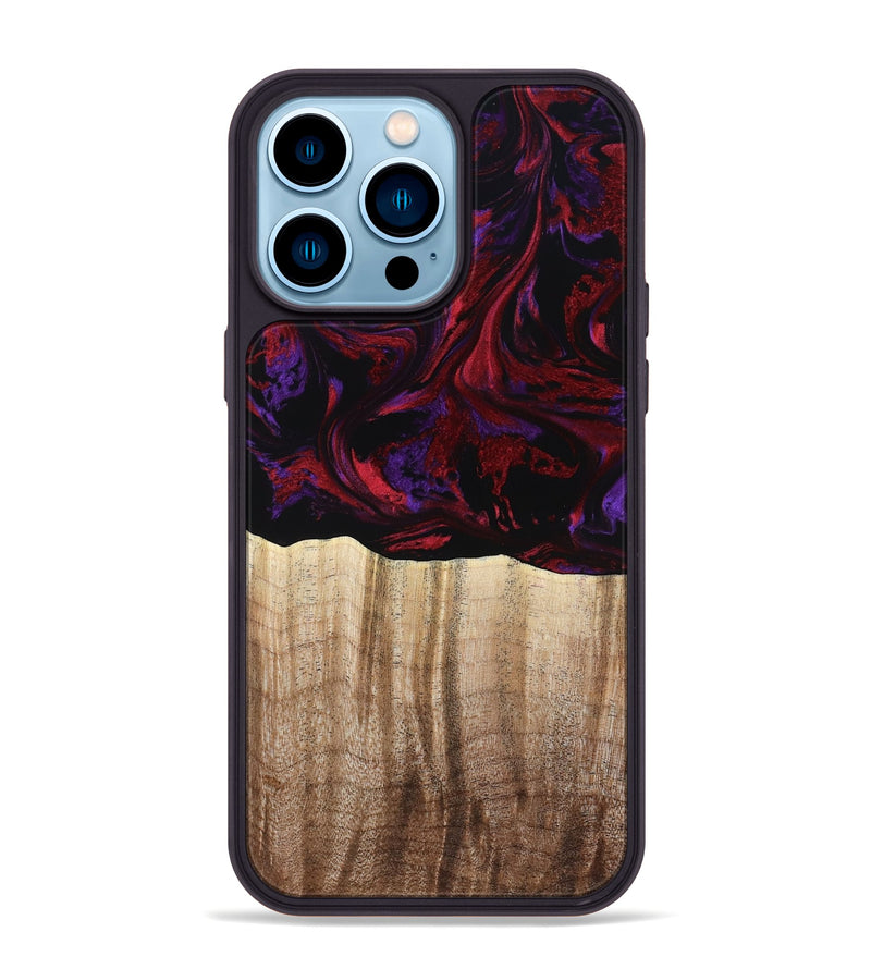 iPhone 14 Pro Max Wood Phone Case - Holden (Red, 784427)