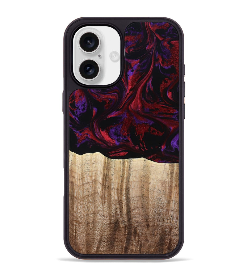 iPhone 16 Plus Wood Phone Case - Holden (Red, 784427)