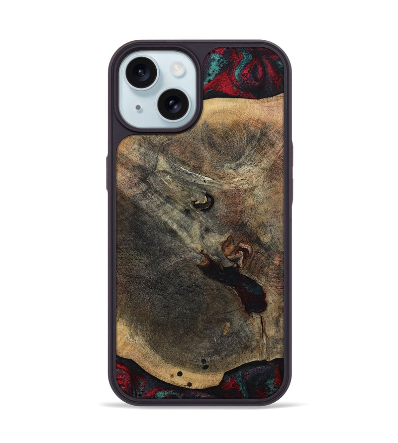 iPhone 15 Wood Phone Case - Kiaan (Red, 784434)