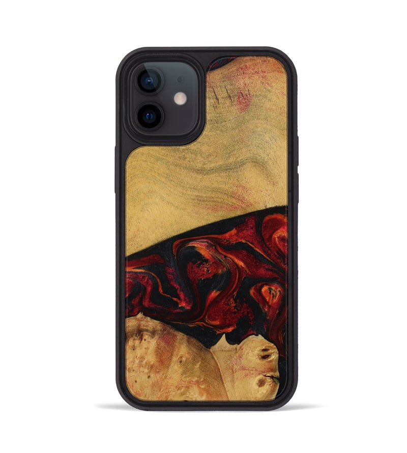 iPhone 12 Wood Phone Case - Liz (Red, 784435)
