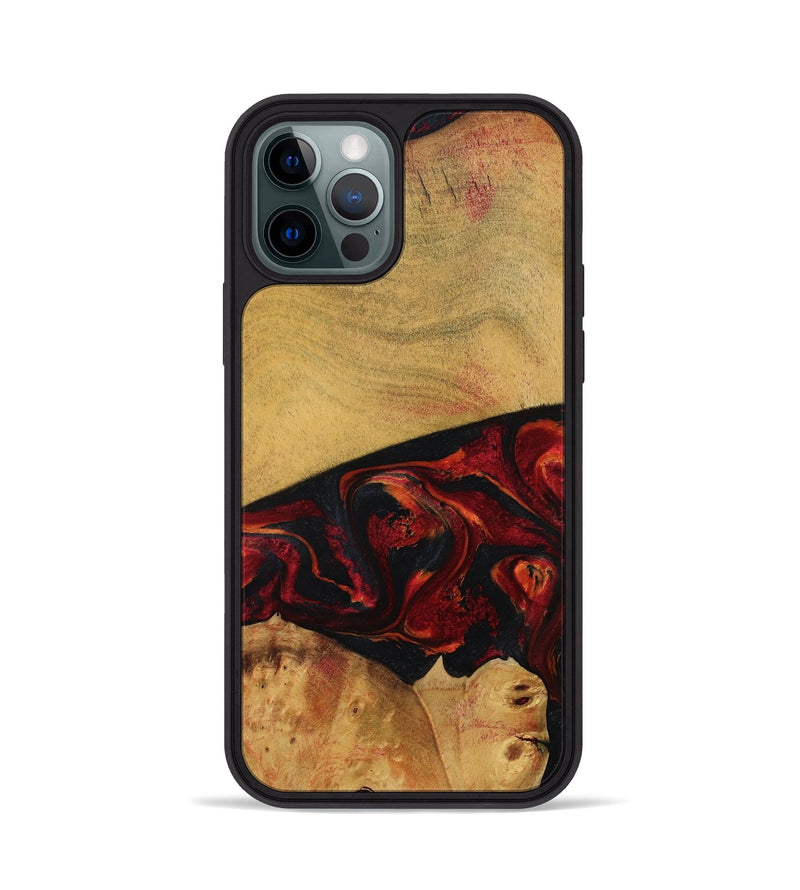iPhone 12 Pro Wood Phone Case - Liz (Red, 784435)