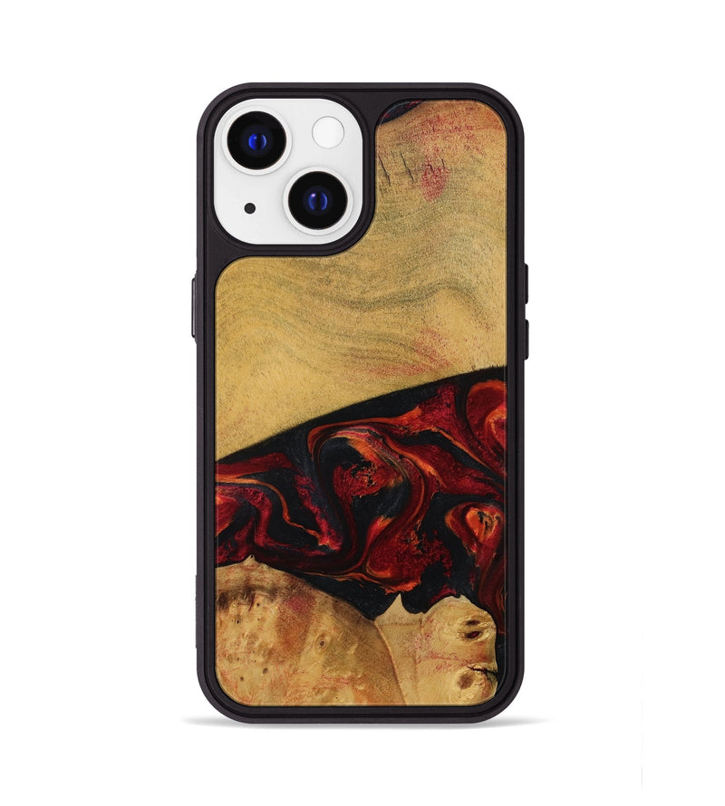 iPhone 13 Wood Phone Case - Liz (Red, 784435)