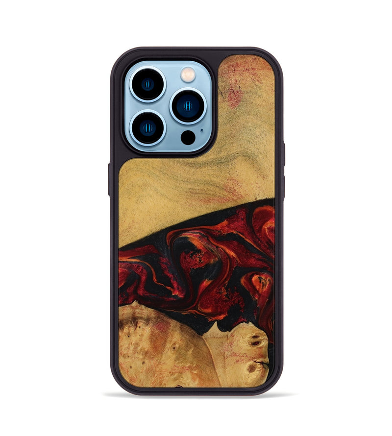 iPhone 14 Pro Wood Phone Case - Liz (Red, 784435)
