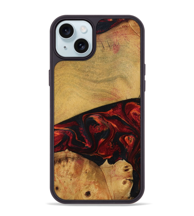 iPhone 15 Plus Wood Phone Case - Liz (Red, 784435)