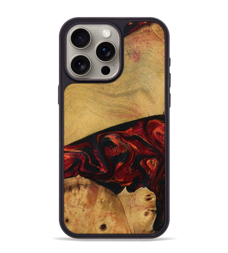 iPhone 15 Pro Max Wood Phone Case - Liz (Red, 784435)