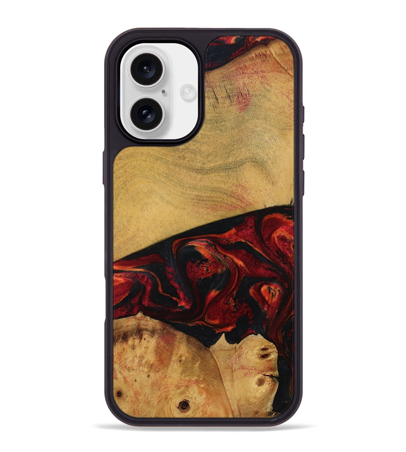 iPhone 16 Plus Wood Phone Case - Liz (Red, 784435)