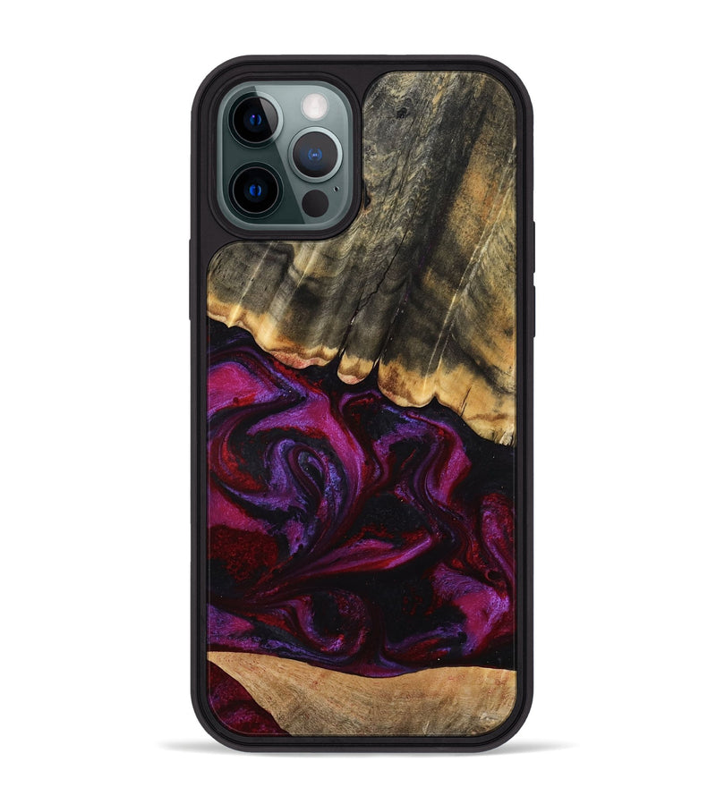 iPhone 12 Pro Max Wood Phone Case - Edwina (Purple, 784437)
