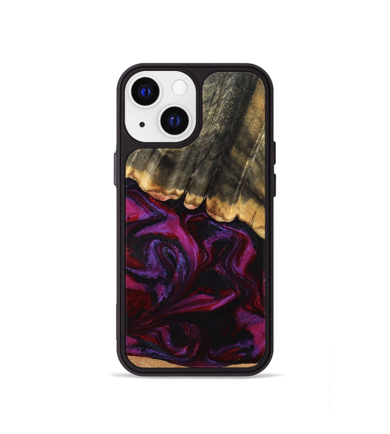 iPhone 13 mini Wood Phone Case - Edwina (Purple, 784437)