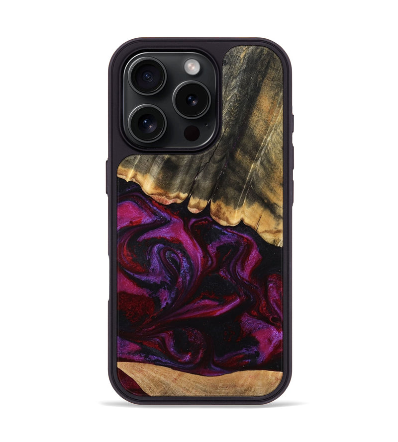 iPhone 16 Pro Wood Phone Case - Edwina (Purple, 784437)