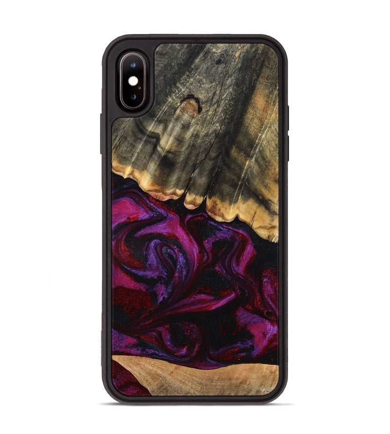 iPhone Xs Max Wood Phone Case - Edwina (Purple, 784437)