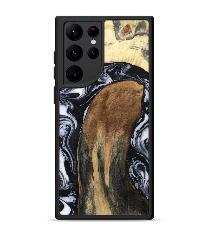 Galaxy S22 Ultra Wood Phone Case - Iona (Black & White, 784440)
