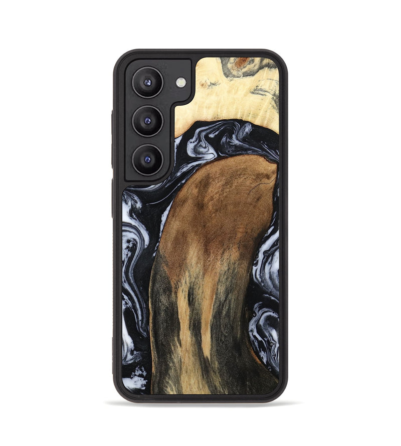 Galaxy S23 Wood Phone Case - Iona (Black & White, 784440)