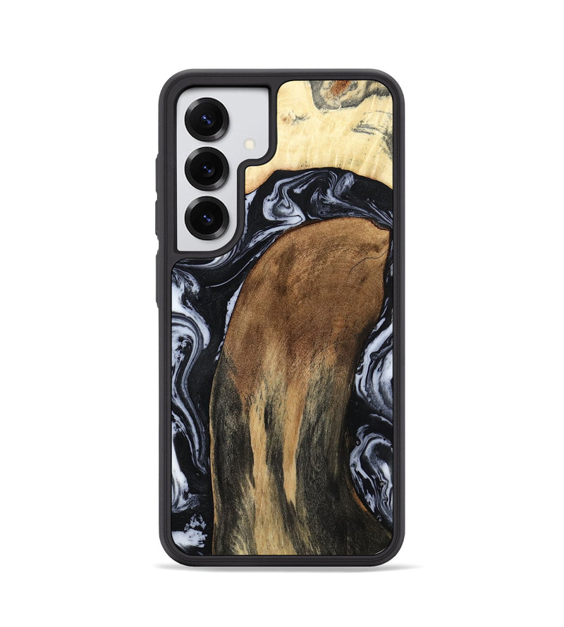 Galaxy S25 Wood Phone Case - Iona (Black & White, 784440)