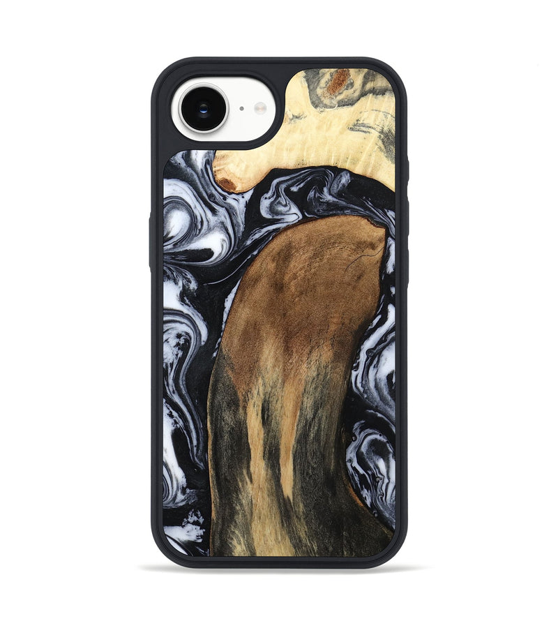 iPhone 16e Wood Phone Case - Iona (Black & White, 784440)