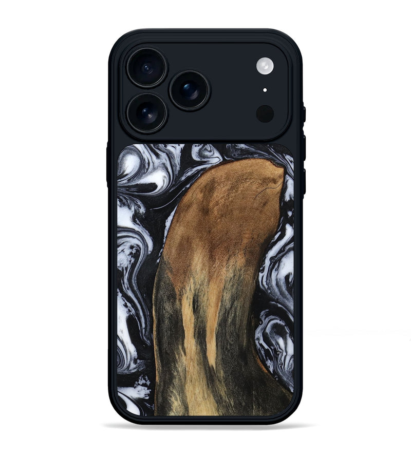 iPhone 17 Pro Max Wood Phone Case - Iona (Black & White, 784440)