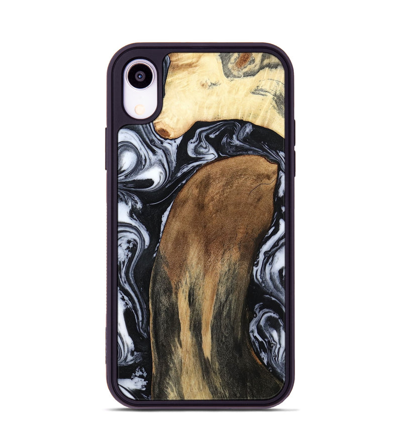 iPhone Xr Wood Phone Case - Iona (Black & White, 784440)