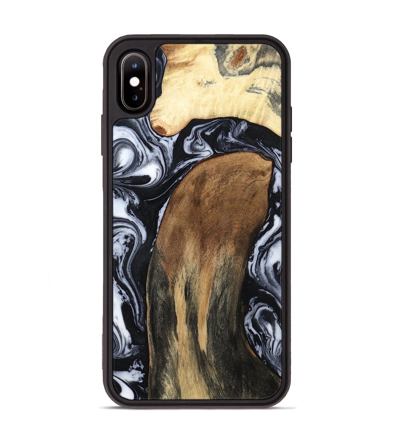 iPhone Xs Max Wood Phone Case - Iona (Black & White, 784440)