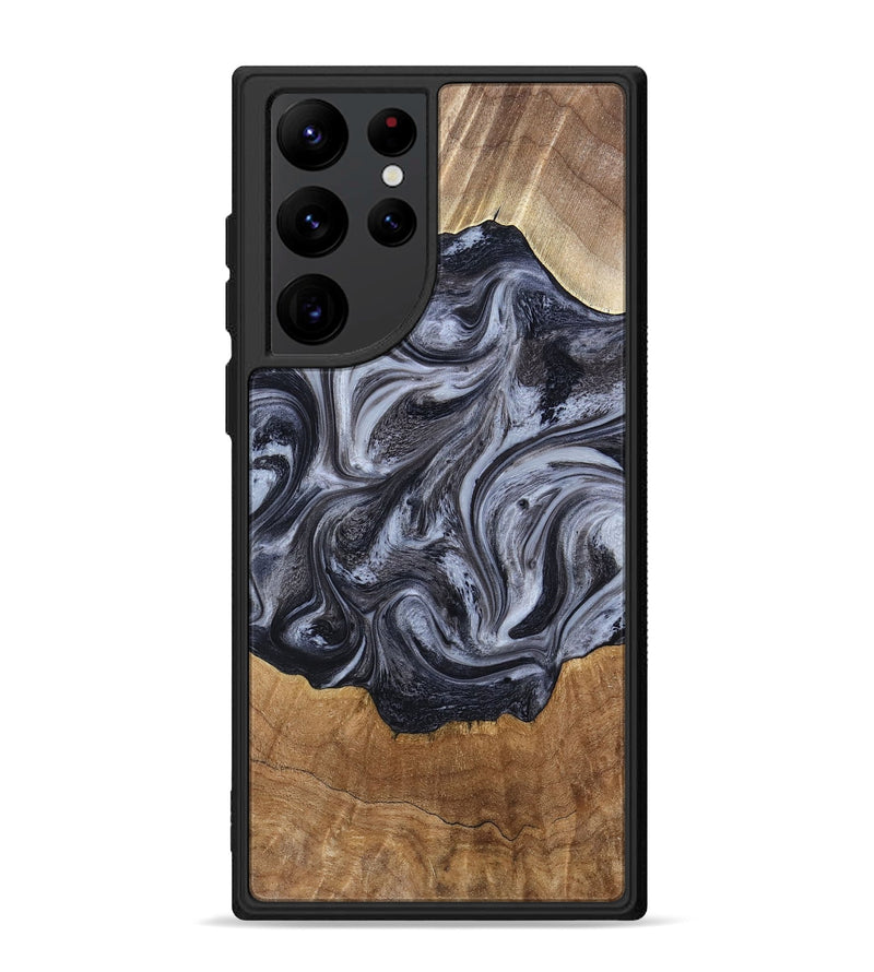 Galaxy S22 Ultra Wood Phone Case - Clifton (Black & White, 784447)