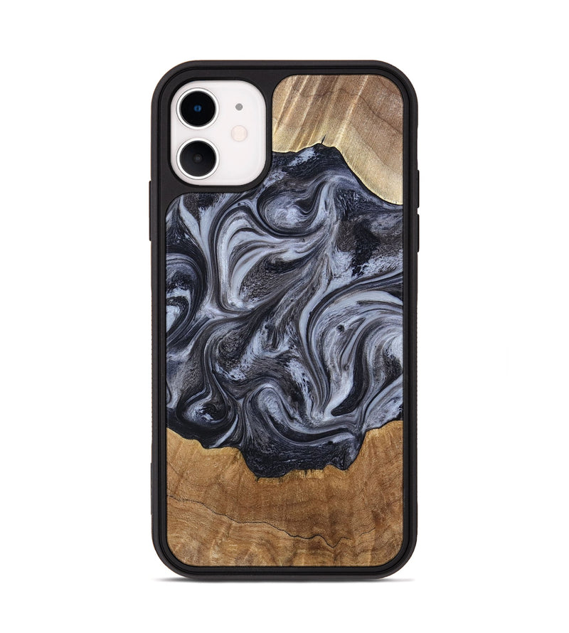 iPhone 11 Wood Phone Case - Clifton (Black & White, 784447)