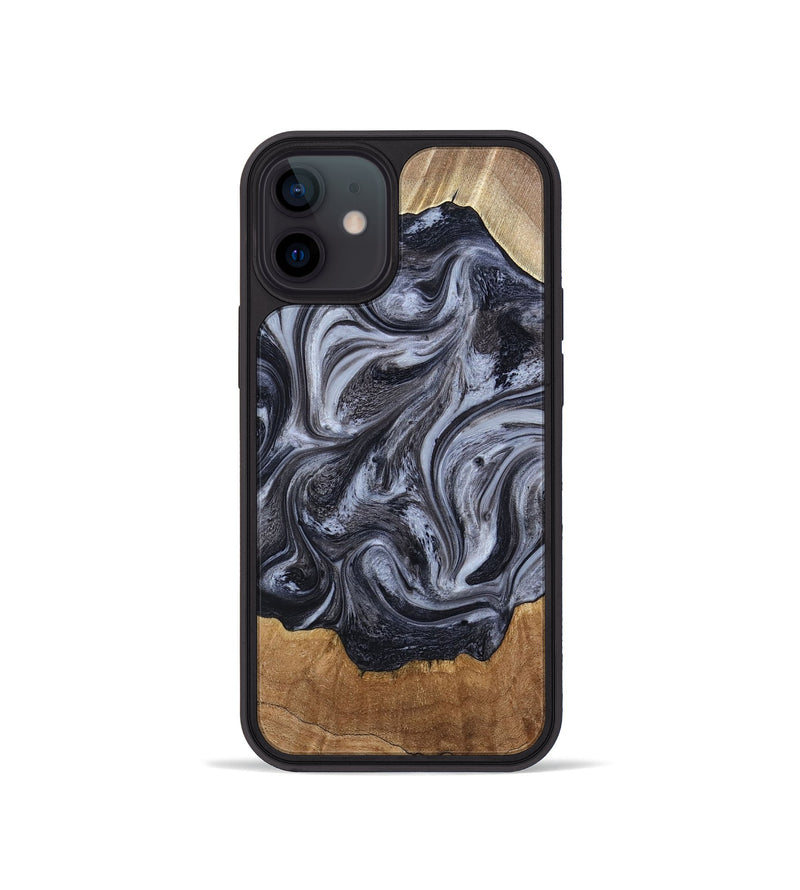 iPhone 12 mini Wood Phone Case - Clifton (Black & White, 784447)