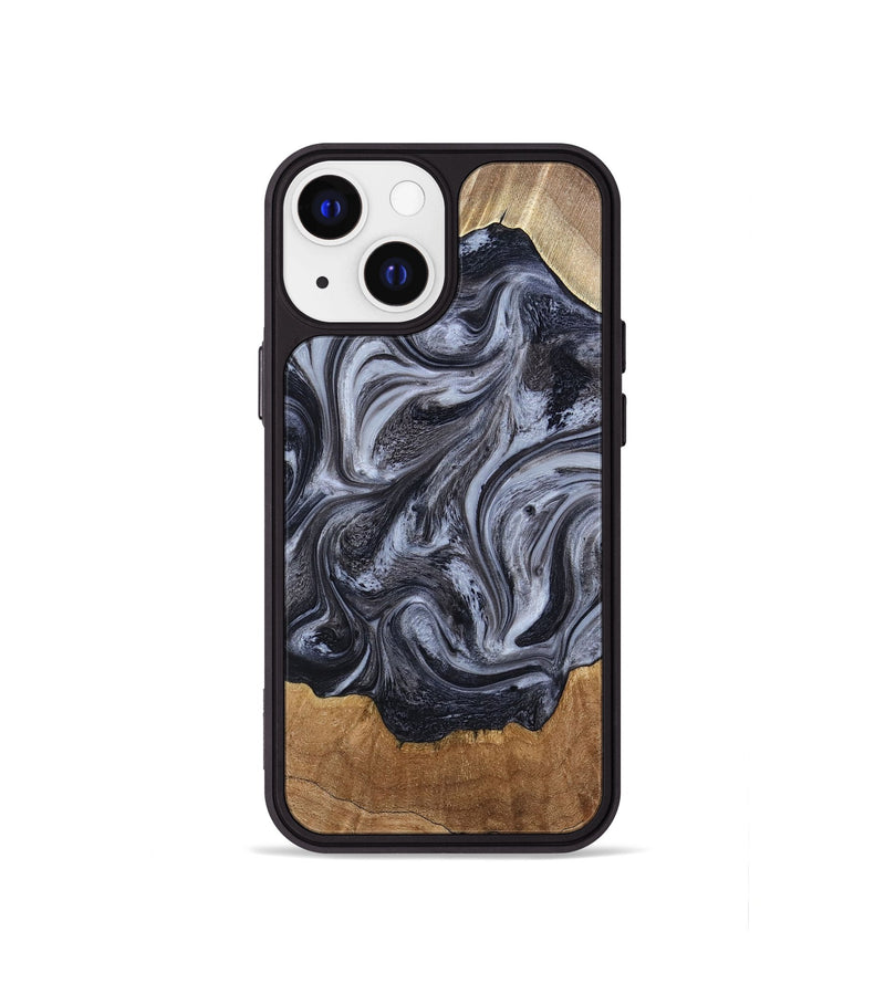 iPhone 13 mini Wood Phone Case - Clifton (Black & White, 784447)