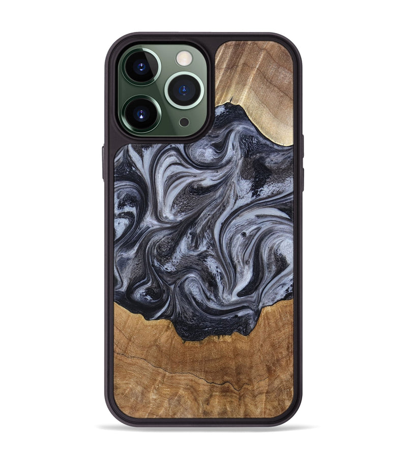 iPhone 13 Pro Max Wood Phone Case - Clifton (Black & White, 784447)