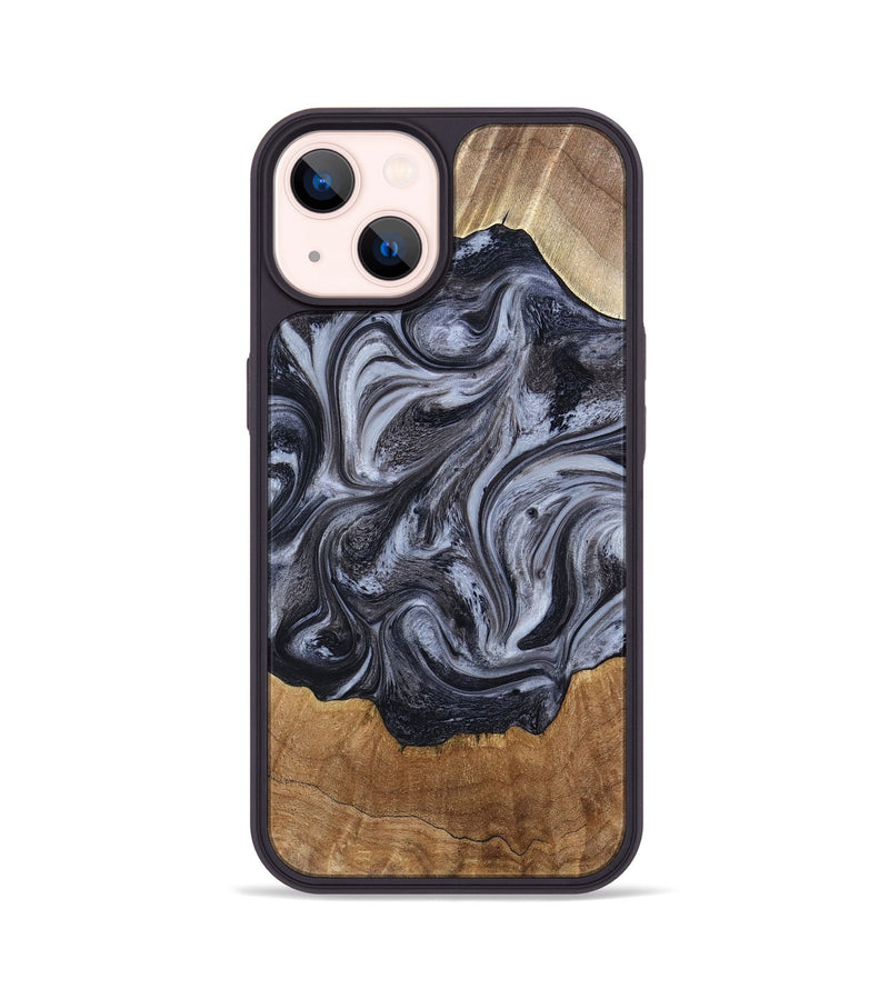 iPhone 14 Wood Phone Case - Clifton (Black & White, 784447)