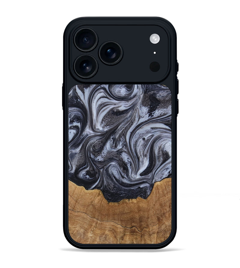 iPhone 17 Pro Max Wood Phone Case - Clifton (Black & White, 784447)