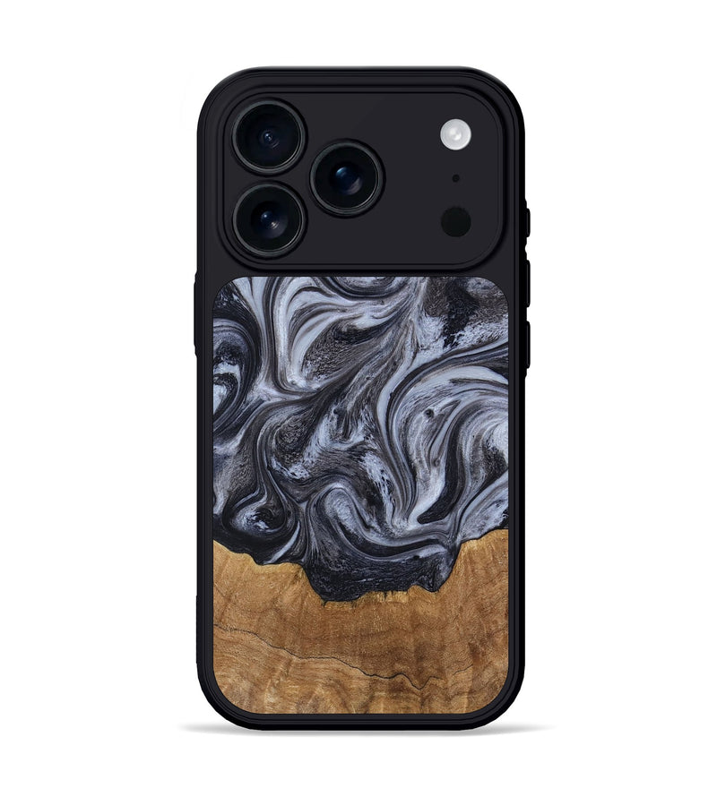 iPhone 17 Pro Wood Phone Case - Clifton (Black & White, 784447)