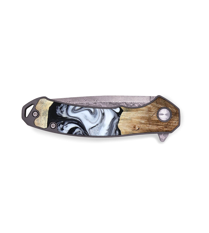 EDC Wood Pocket Knife - Lorenzo (Black & White, 784455)