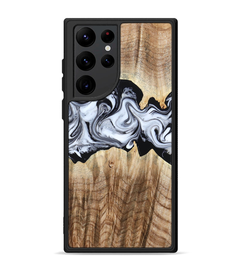 Galaxy S22 Ultra Wood Phone Case - Lorenzo (Black & White, 784455)