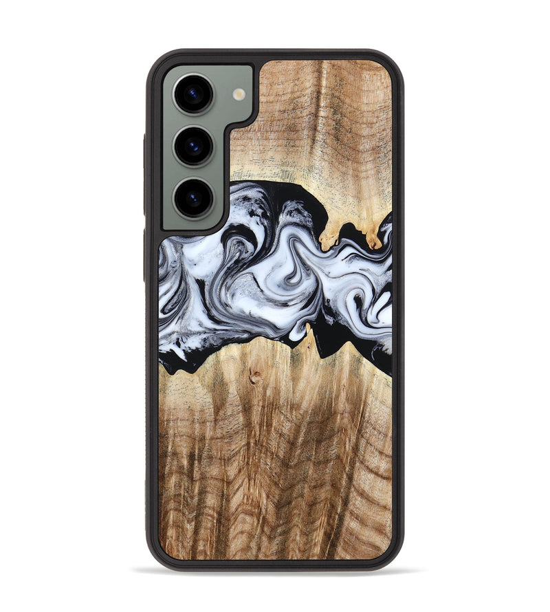 Galaxy S23 Plus Wood Phone Case - Lorenzo (Black & White, 784455)