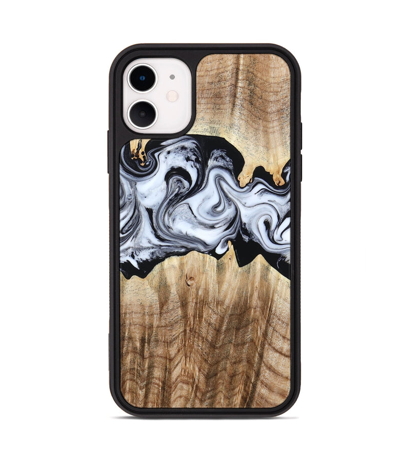iPhone 11 Wood Phone Case - Lorenzo (Black & White, 784455)