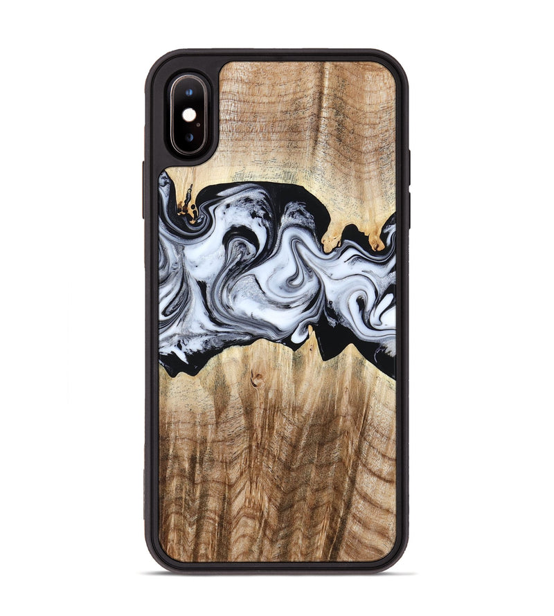 iPhone Xs Max Wood Phone Case - Lorenzo (Black & White, 784455)