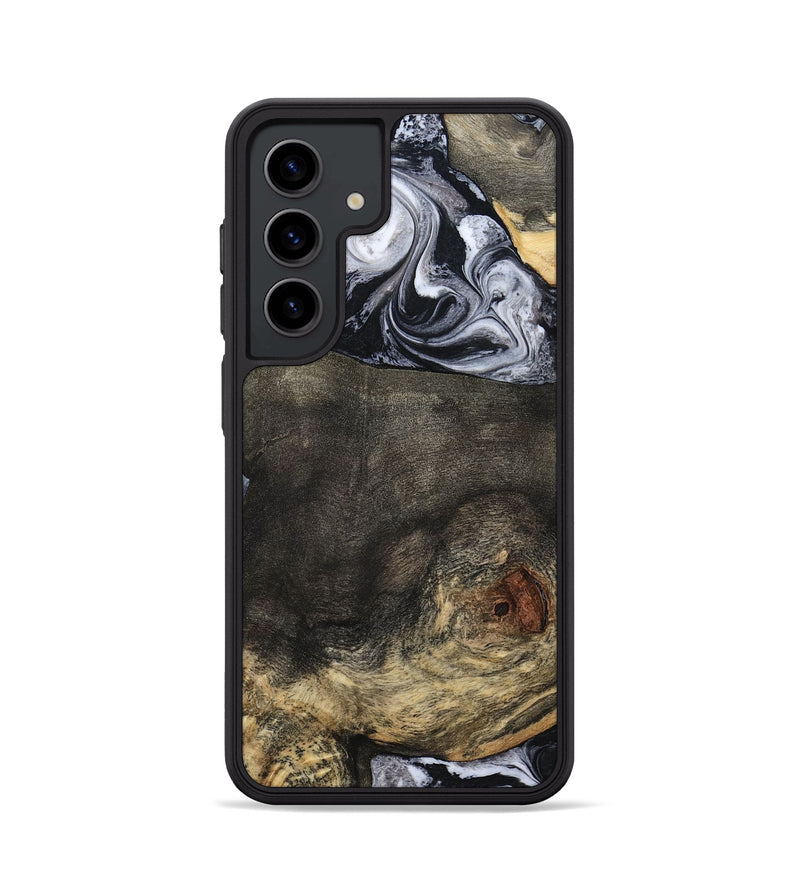 Galaxy S24 Wood Phone Case - Lew (Black & White, 784458)