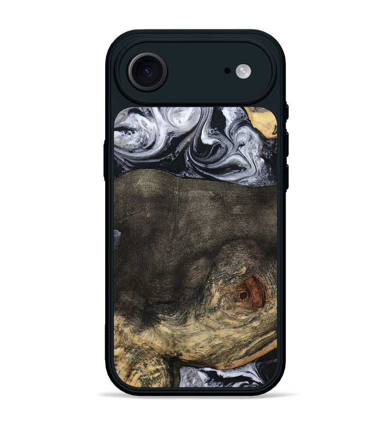 iPhone 17 Air Wood Phone Case - Lew (Black & White, 784458)