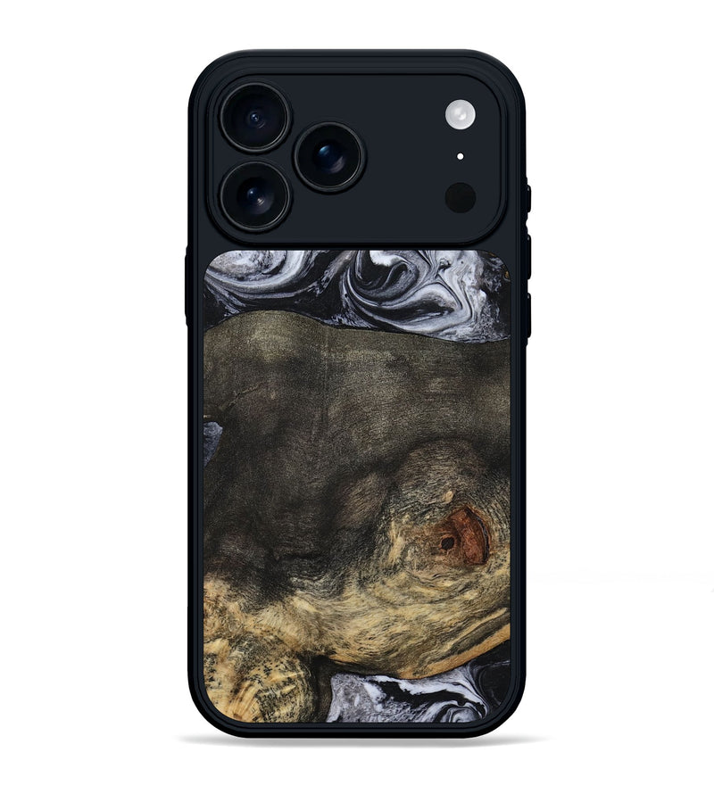 iPhone 17 Pro Max Wood Phone Case - Lew (Black & White, 784458)
