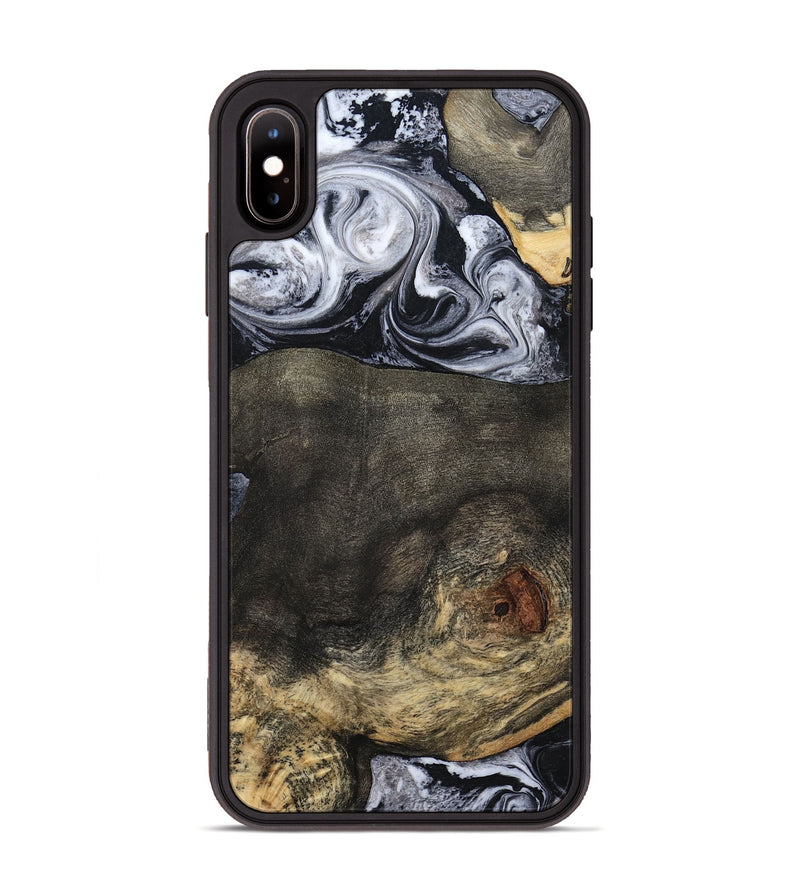 iPhone Xs Max Wood Phone Case - Lew (Black & White, 784458)