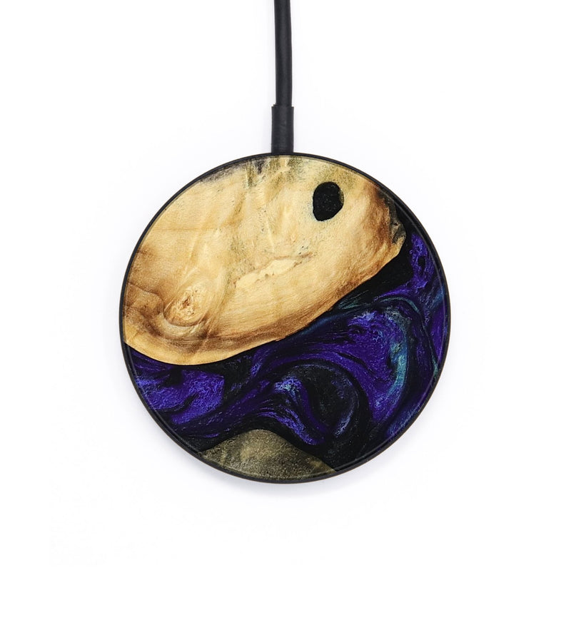 Circle Wood Wireless Charger - Tessie (Purple, 784543)