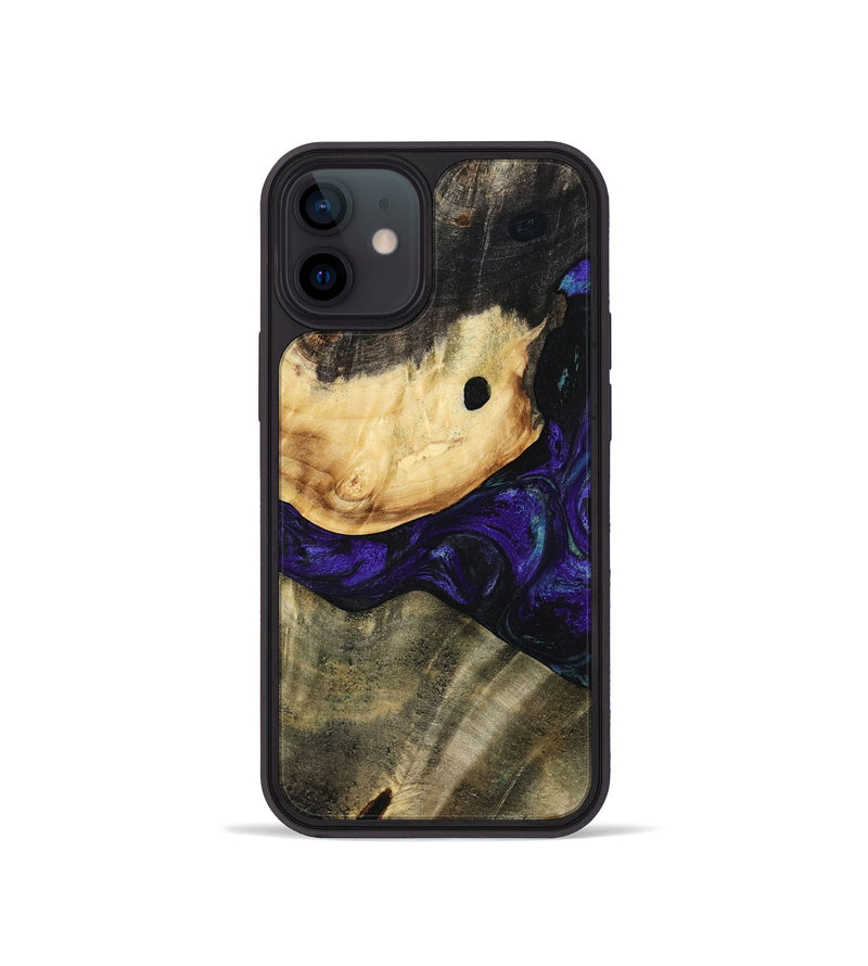 iPhone 12 mini Wood Phone Case - Tessie (Purple, 784543)