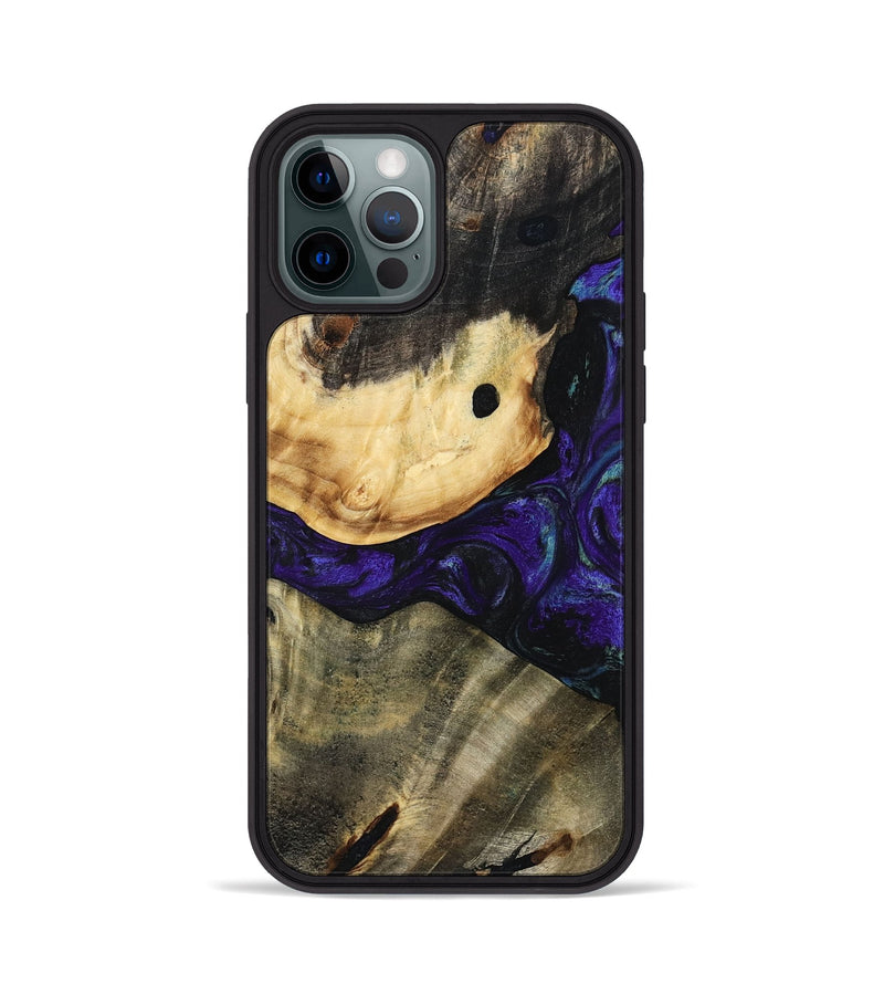 iPhone 12 Pro Wood Phone Case - Tessie (Purple, 784543)